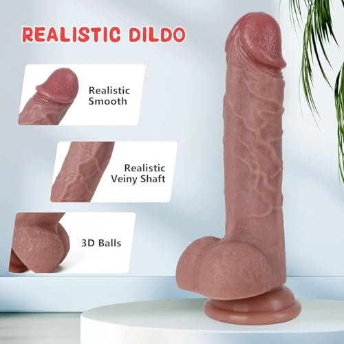 Sex Toys Dildo 7.8 Inch Realistic Silicone Dildo, Safety Material for Clitoral Vagina and Anal Stimulation with Strong Suction Cups, Sex Adult Toys... | My Secret Wife - Image 2