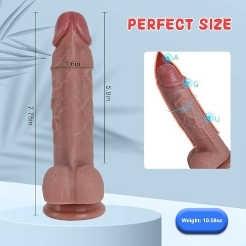 Sex Toys Dildo 7.8 Inch Realistic Silicone Dildo, Safety Material for Clitoral Vagina and Anal Stimulation with Strong Suction Cups, Sex Adult Toys... | My Secret Wife - Image 3
