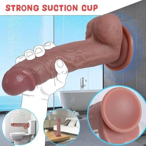 Sex Toys Dildo 7.8 Inch Realistic Silicone Dildo, Safety Material for Clitoral Vagina and Anal Stimulation with Strong Suction Cups, Sex Adult Toys... | My Secret Wife - Image 4