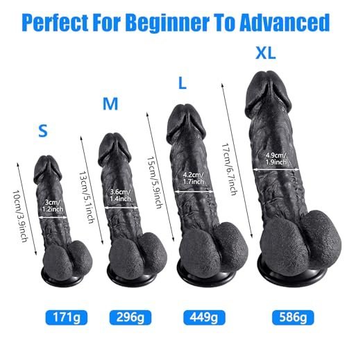 Silicone Realistic Dildo, Lifelike Penis with Powerful Suction Cups for Hands-Free Play, Clitoral Vagina G-spot Stimulation Cock Anal Sex Toys for... | My Secret Wife - Image 3